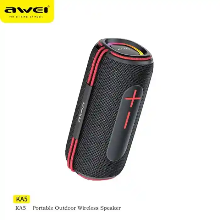 Awei KA5 Portable Bluetooth Speaker 20W High Quality Dual Diaphragm TWS Dual Paired Speakers IPX5 Waterproof Powerful Bass Outdoor Bluetooth Speaker